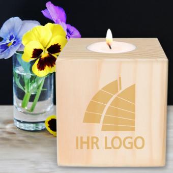 Teelicht / Teelichthalter / Kerzenhalter mit  Logo oder Design bedruckt 
