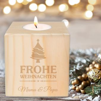 Persönliches Teelicht / Teelichthalter als Weihnachtsdekoration 