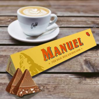 Toblerone Schokoriegel mit Namen und eigenem Text - 360 g 