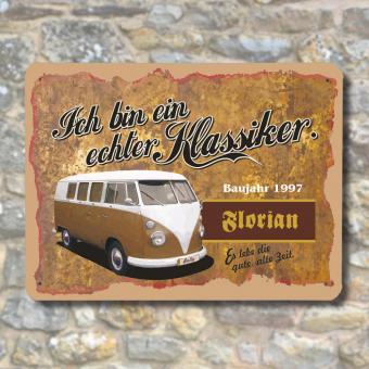 Individuelles Vintage Nostalgie Blechschild bedruckt mit Namen 