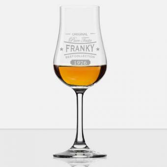Graviertes Whisky Glas mit Stiel 