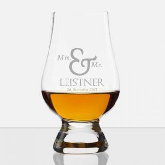 Glencairn Whisky Glas zur Hochzeit mit Gravur 