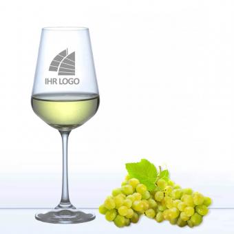 Weißweinglas mit Ihrem Logo/Design - 250 ml mit Gravur