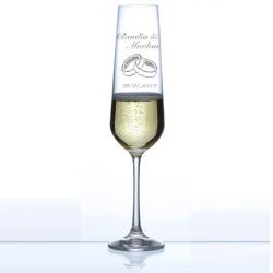 Sektglas zur Hochzeit 