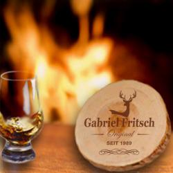 Holz Untersetzer mit Gravur 