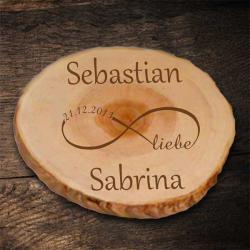 Baumscheibe für Verliebte mit Gravur 