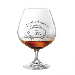 Cognacschwenker / Cognacglas / Weinbrandglas mit Gravur des Namens 