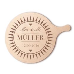 Pizzabrett mit Gravur zur Hochzeit 