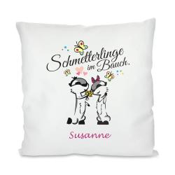 Kissen für Verliebte mit Namen bedruckt 