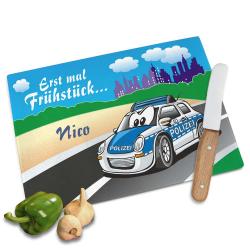Frühstücks-Schneidebrett für Kinder Polizei 