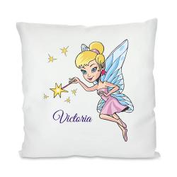 Bedrucktes Kissen für Mädchen Fee mit Namen 