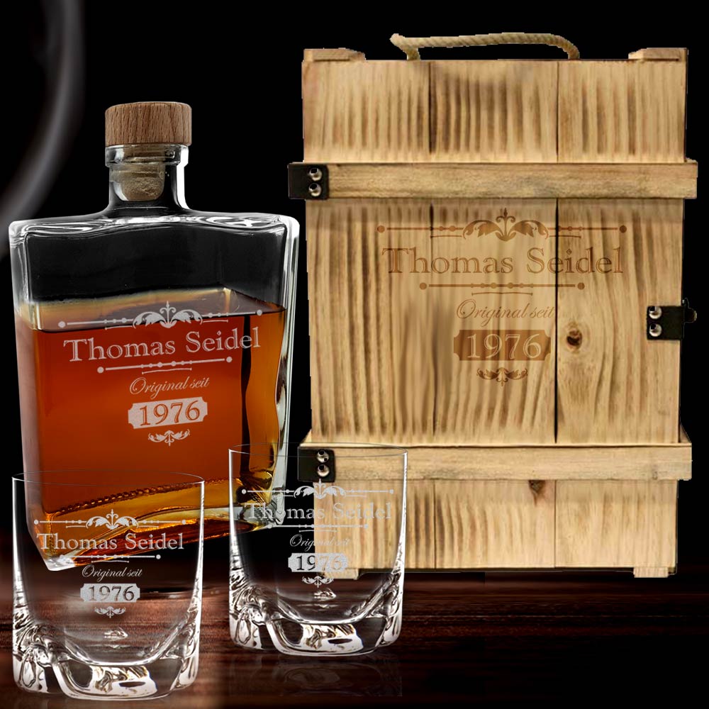 Whisky-Geschenk-Set mit Gravur günstig