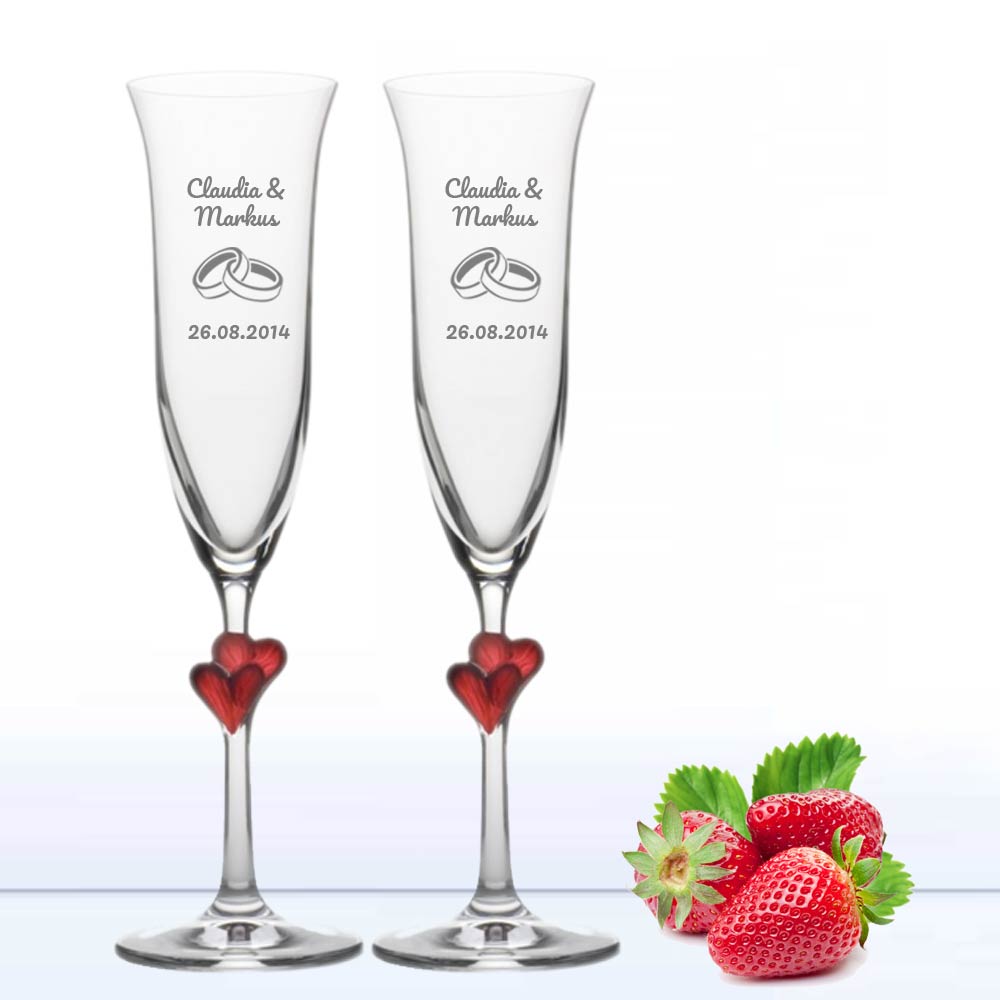 Sektglas Champagnerglas mit Gravur zum Geburtstag mit Namen Pearls Nachtmann 