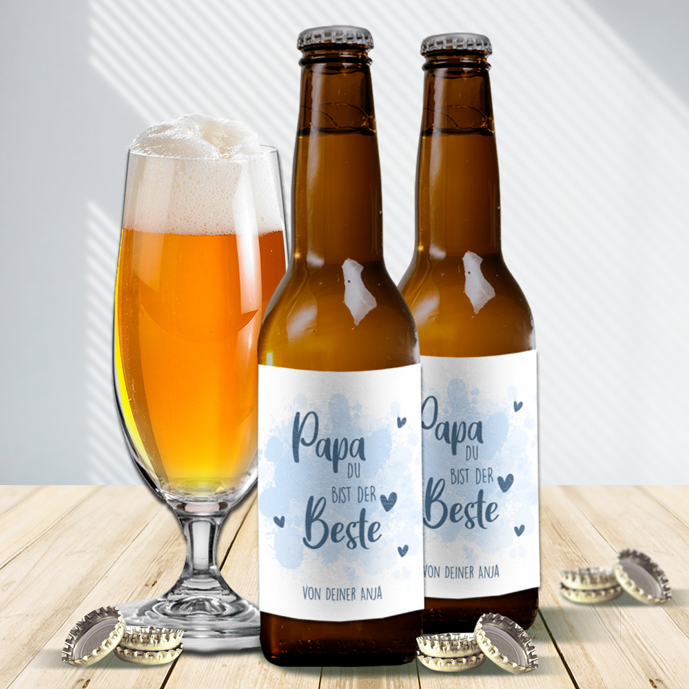 Personalisiertes Bier Flaschen Etikett Vatertags Geschenk