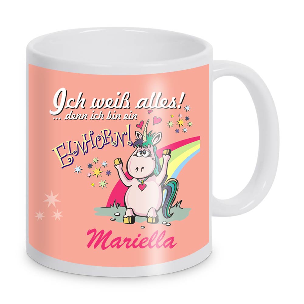 Lustige Einhorn Tasse Mit Namen Geschenkplanet