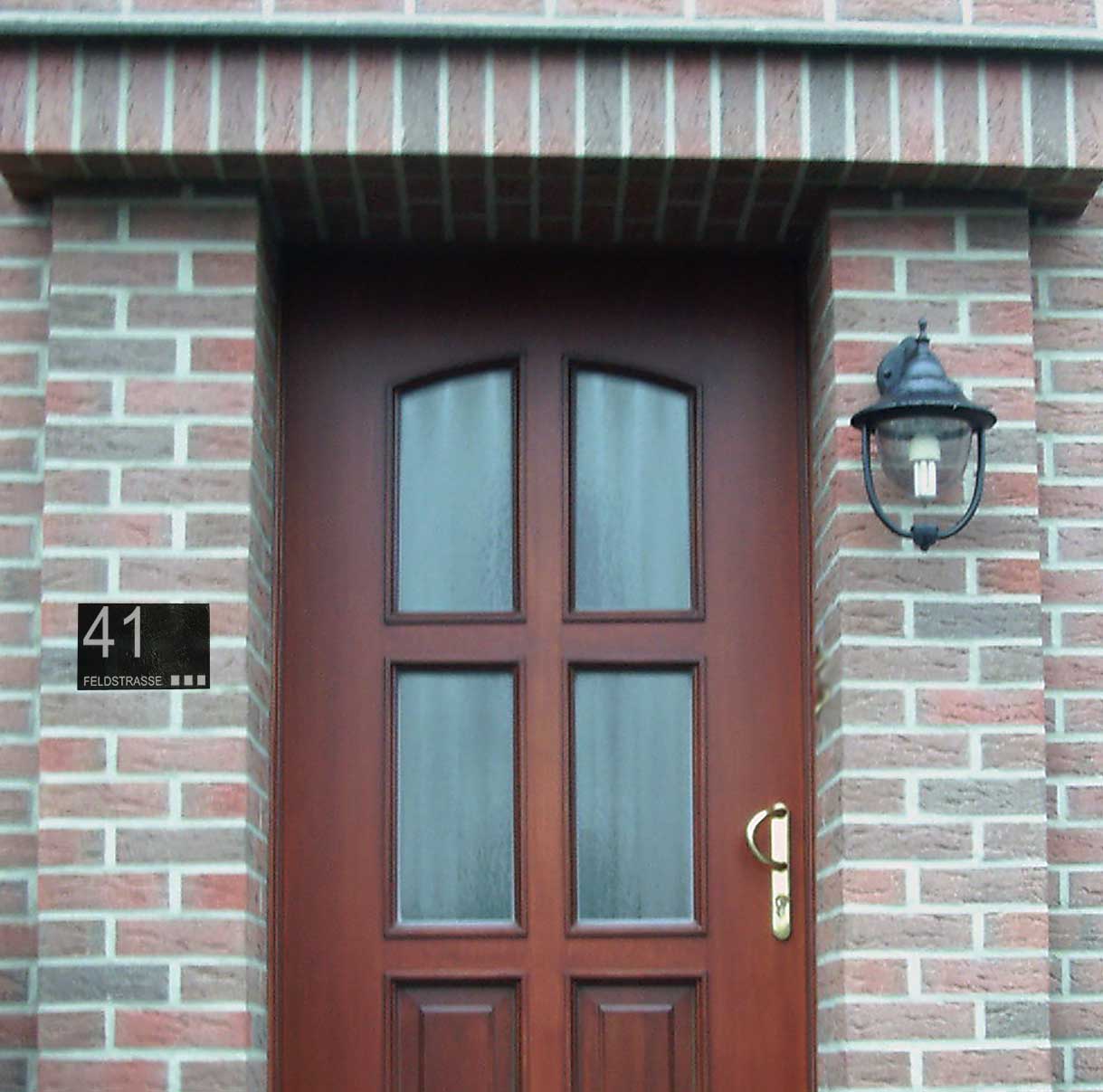 Schiefertafel mit Hausnummern- Gravur 