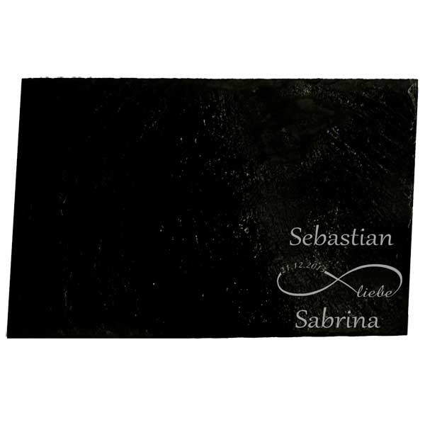 Schiefer Schneidbrett mit Gravur 