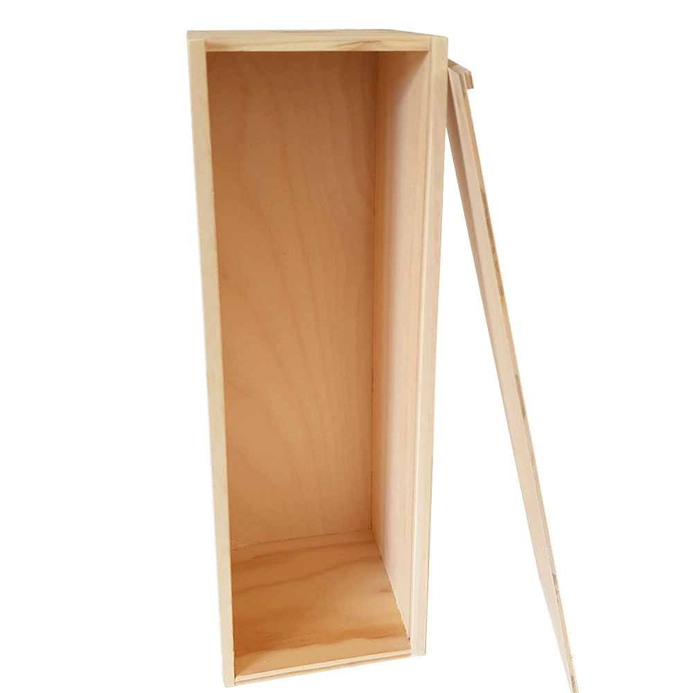 Weinkiste mit Schiebedeckel (1er) mit Logo 