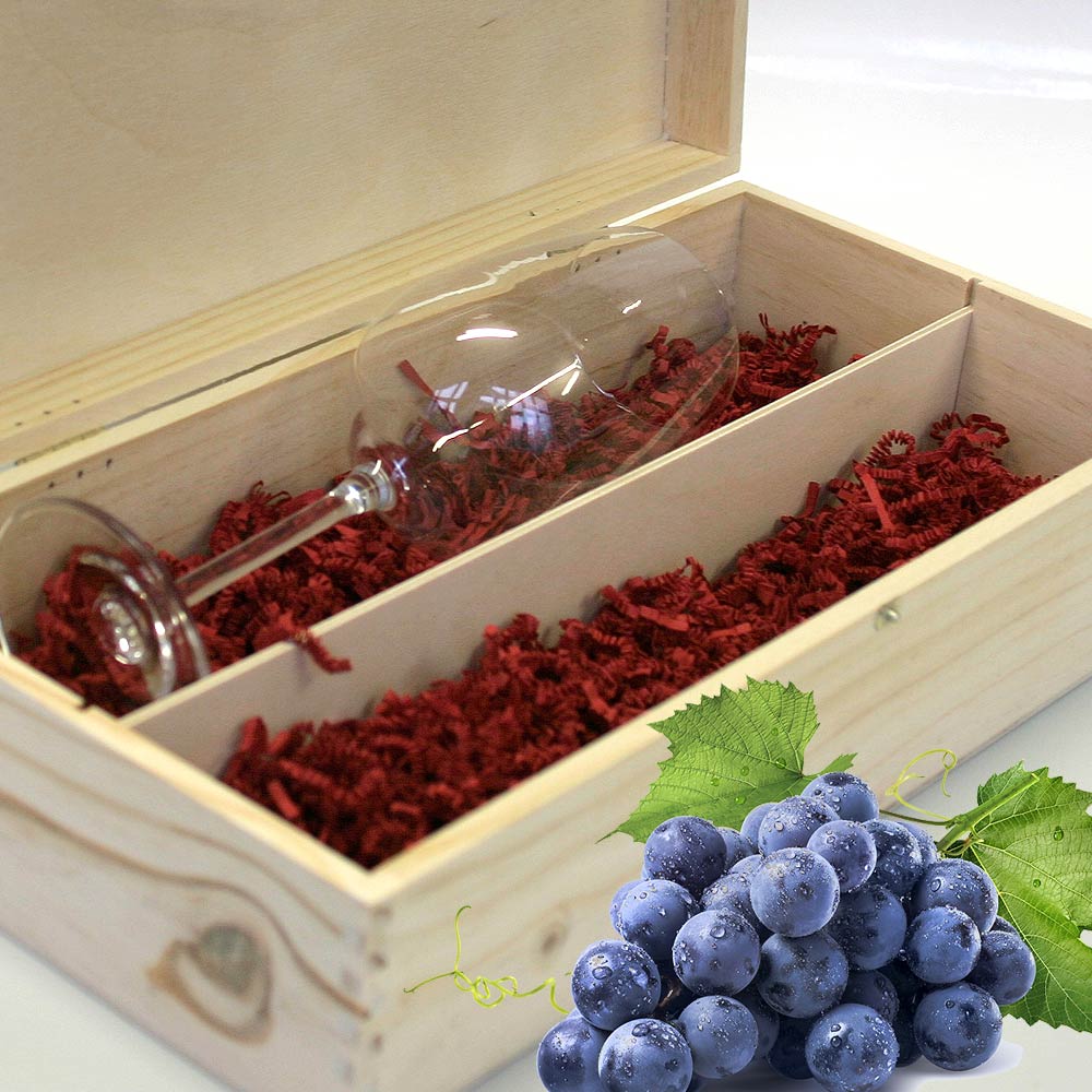 Individuell personalisiertes Wein-Geschenkset zum 50. Geburtstag ohne Wein