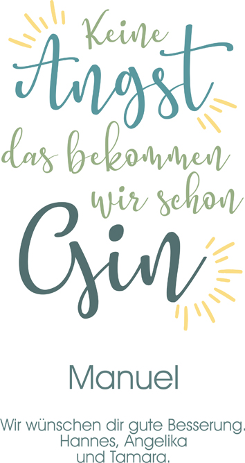 GIN Geschenk-Set personalisiert mit Namen und Text 