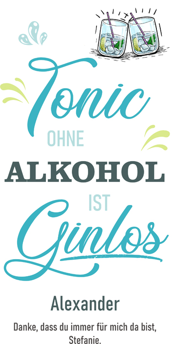 Originelles GIN Geschenk-Set mit Personalisierung 