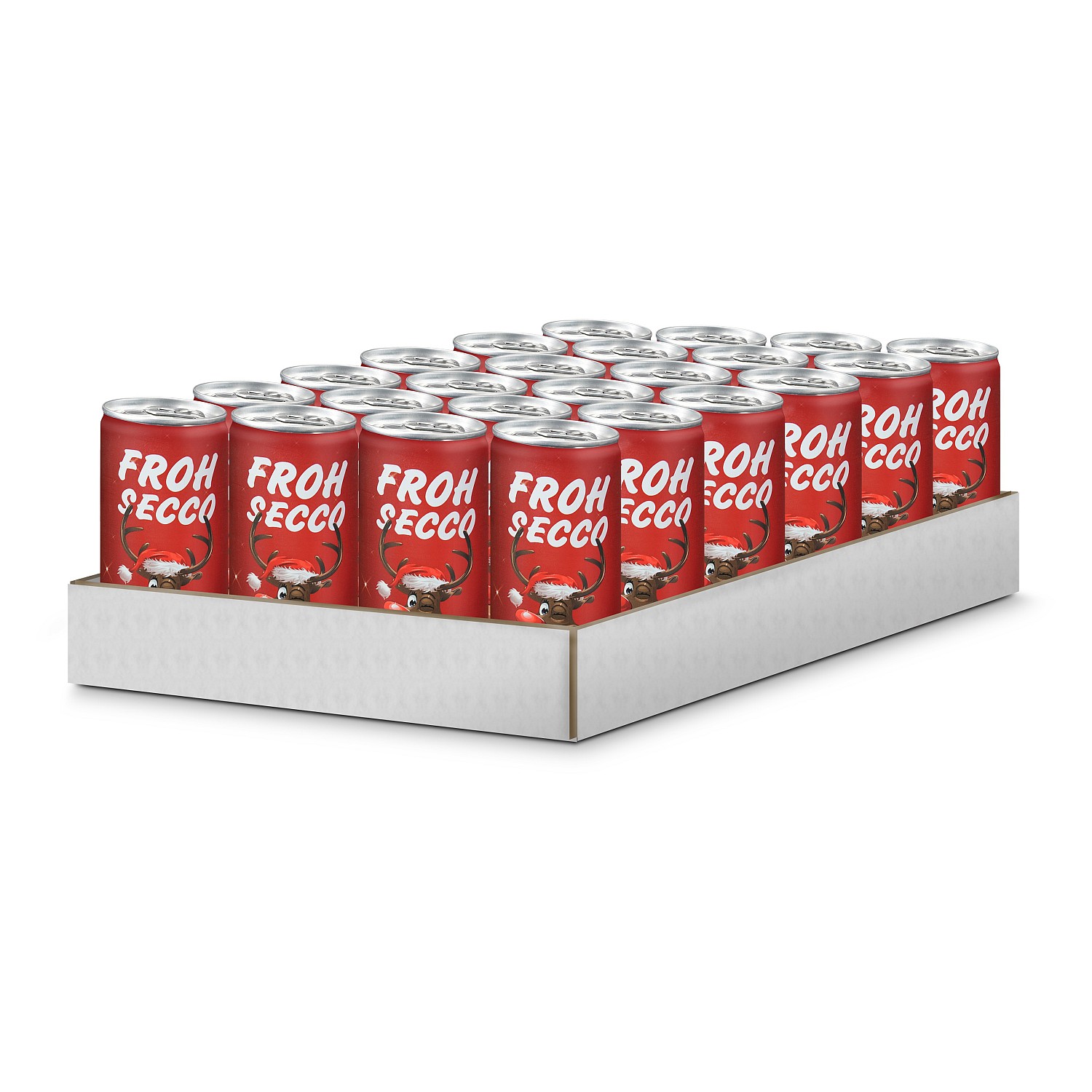 FROHSECCO Secco Geschenkset Elch (rot) 