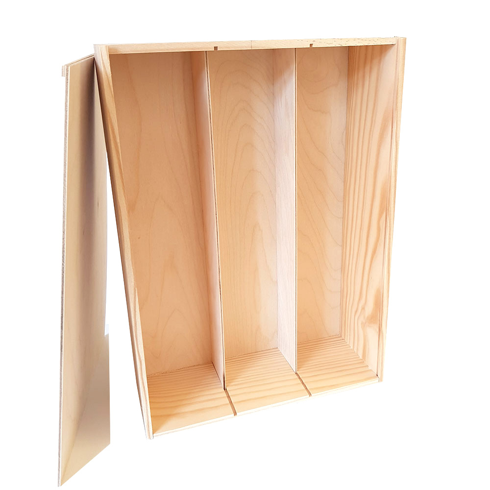 Holzkiste mit Schiebedeckel (3er) mit Ihrem Logo 