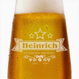 Bierbecher graviert 0,5 l HEINRICH II 