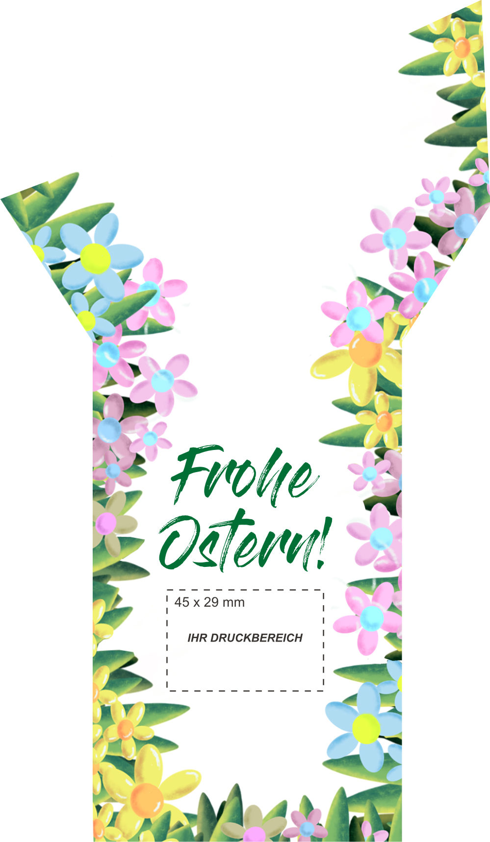 Sekt Flaschenanhänger mit eigenem Design - Frohe Ostern 
