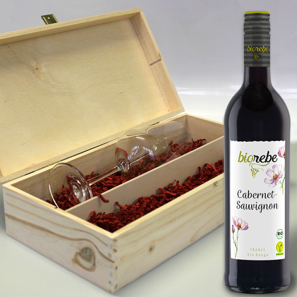 Wein Geschenkset Rotwein bedruckt mit Wunschtext - Mama du bist die Beste 