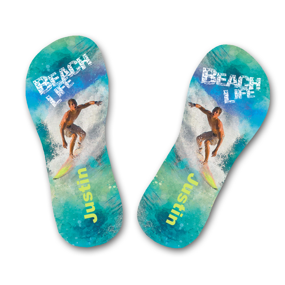 Beach Flip Flops mit Namen individualisiert 