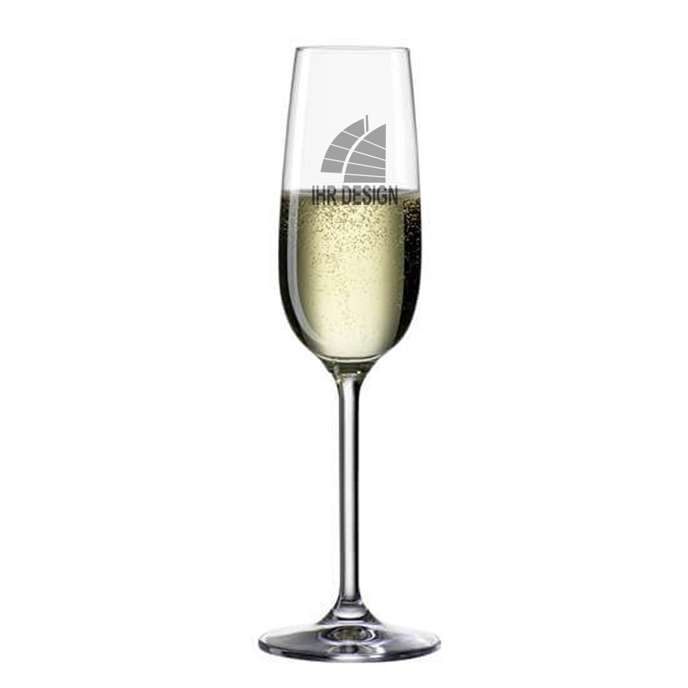 Sektglas / Champagnerkelch 190 ml mit Logo/Design 