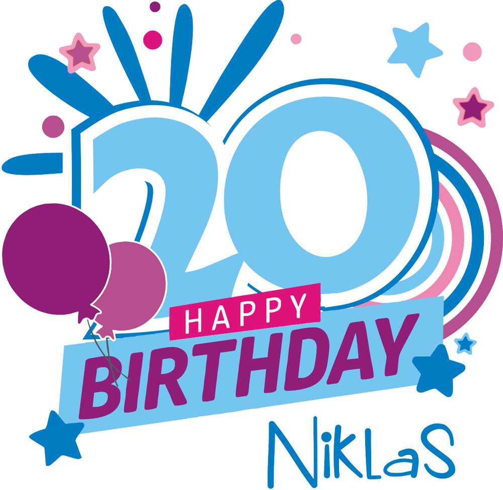 Bierflaschenetikett mit Wunschnamen zum 20. Geburtstag bedruckt 