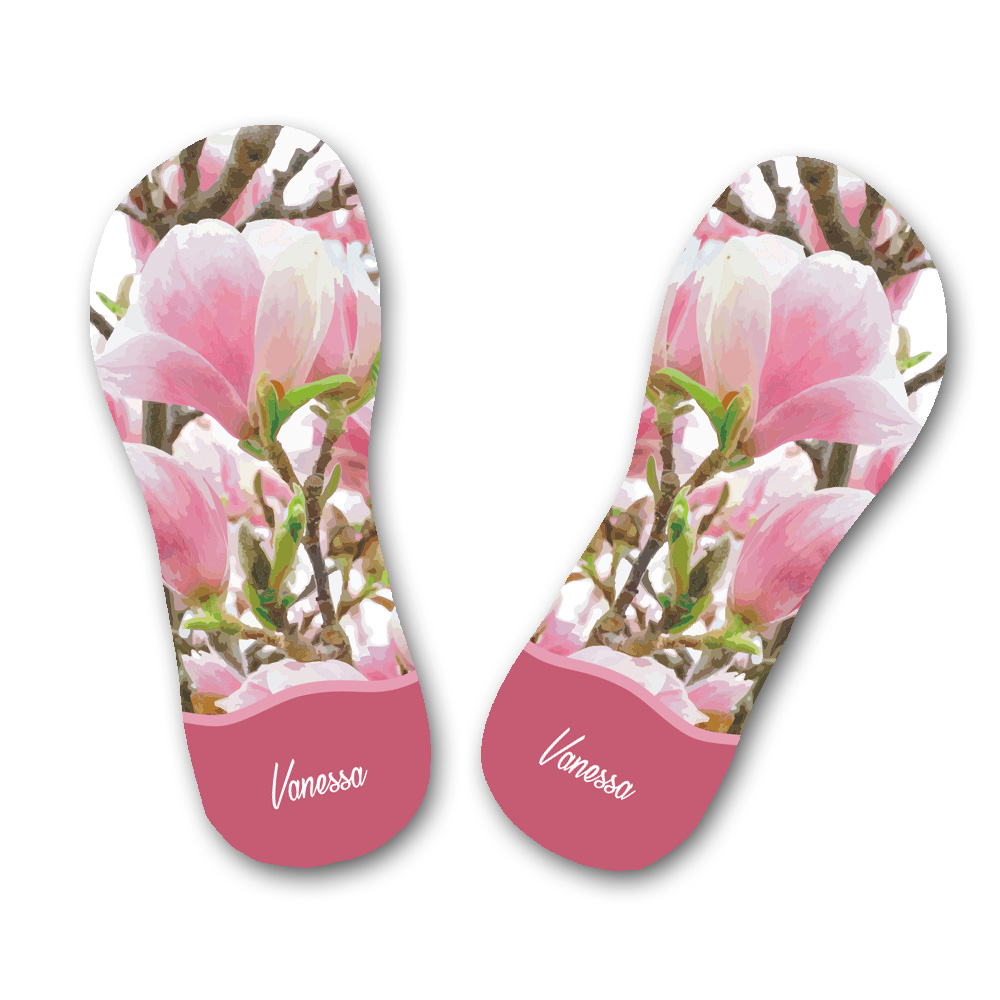 Individuelle Flip Flops mit Blumen 