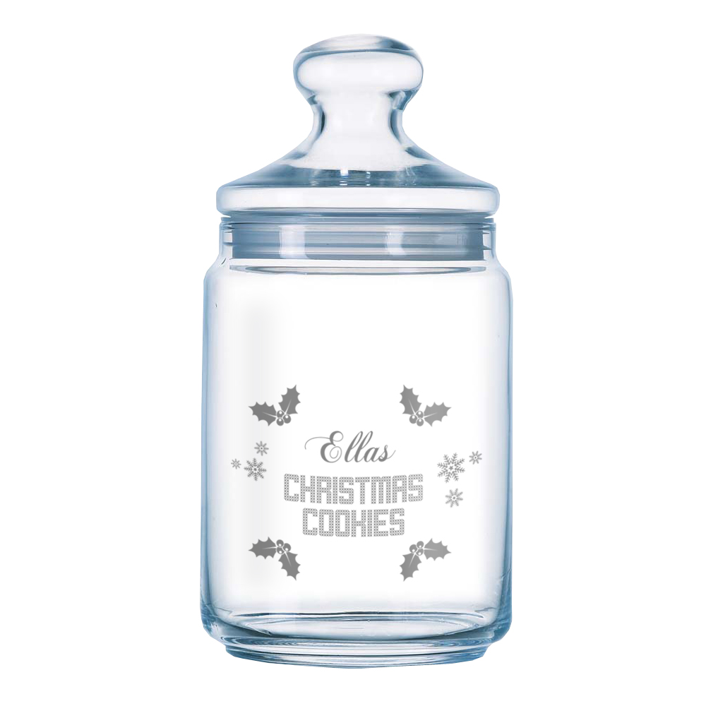 Keksglas / Bonbonglas zu Weihnachten personalisiert 