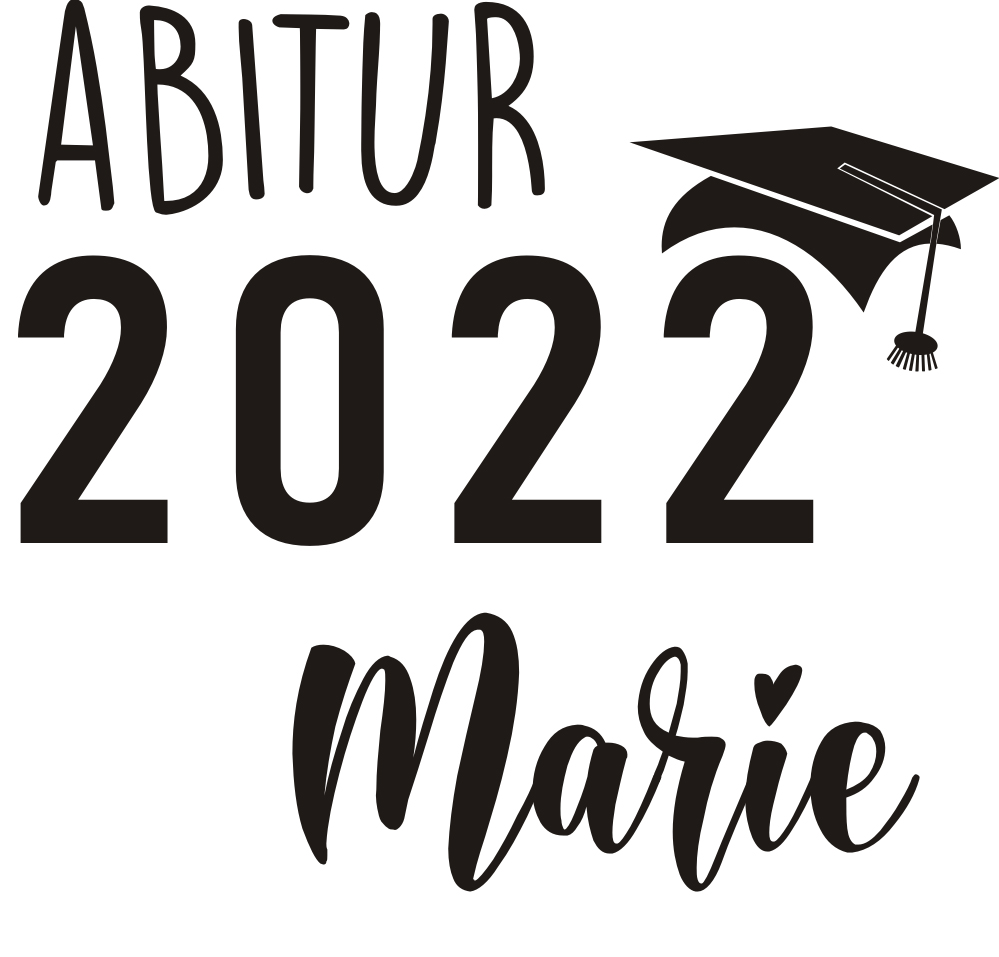 Gravierte Tasse zum Abi / Abschluss mit Namen personalisiert 