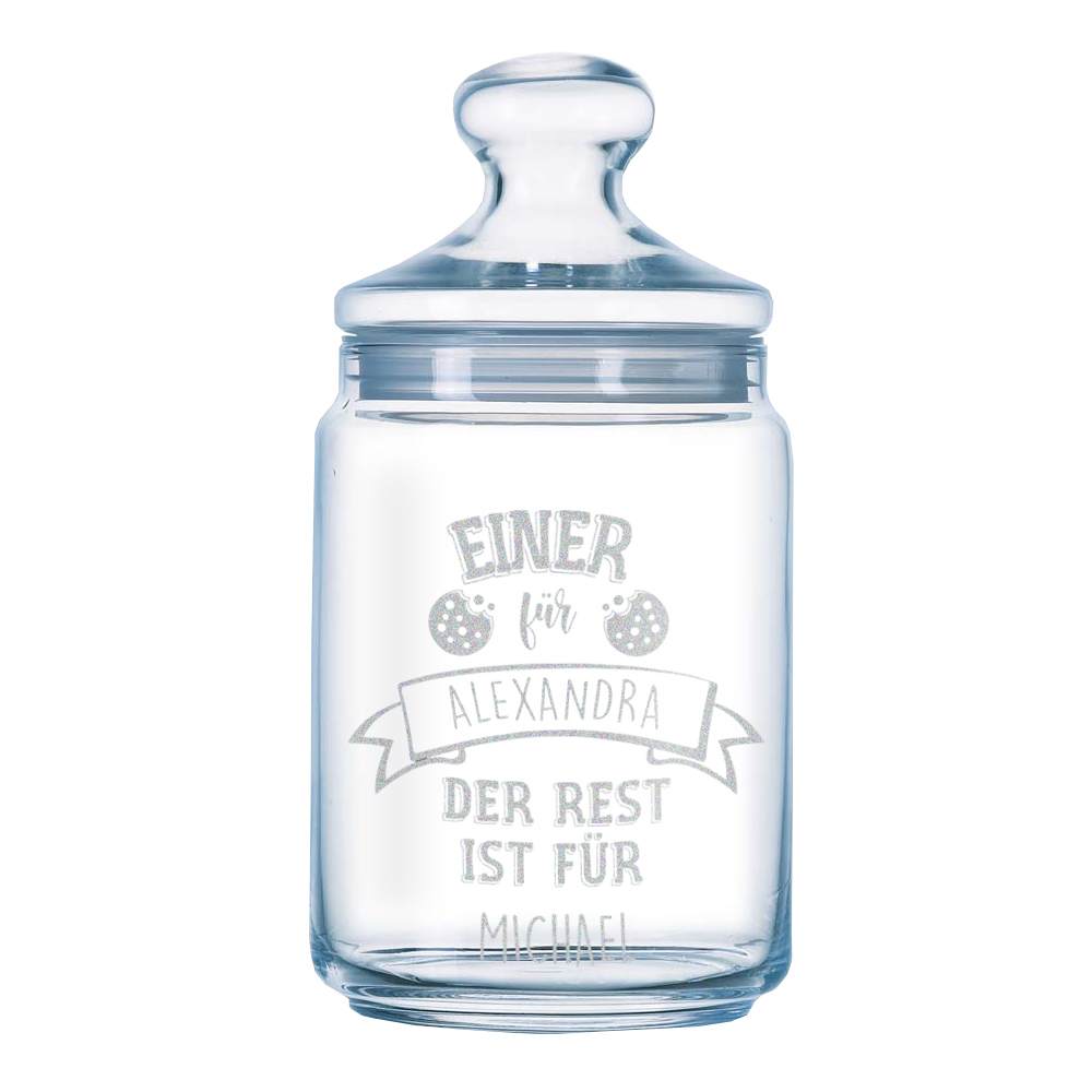 Keksglas personalisiert mit Wunschnamen 