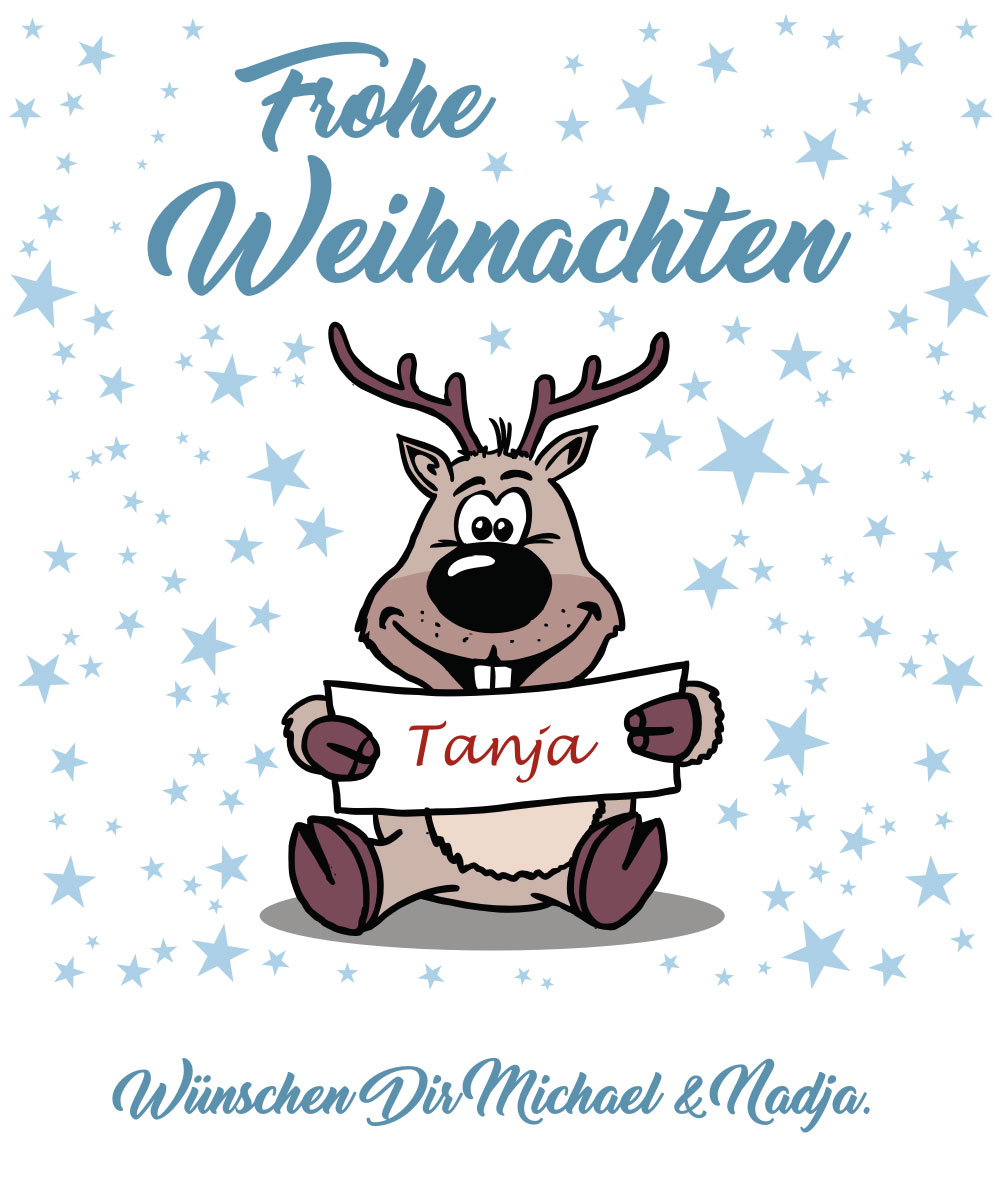 Lindt Pralinen zu Weihnachten mit Namen und Text personalisiert, 100 g 