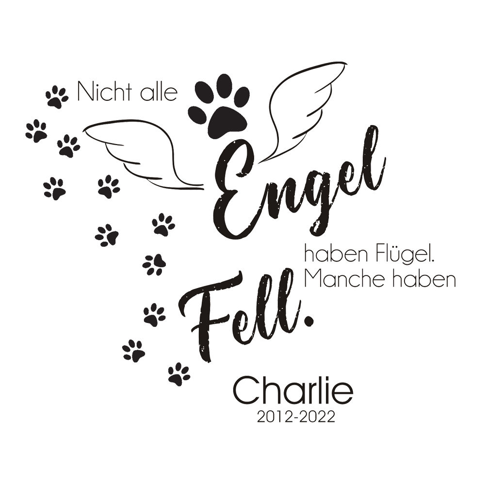 Trauer Schieferherz für dein Haustier individuell graviert 