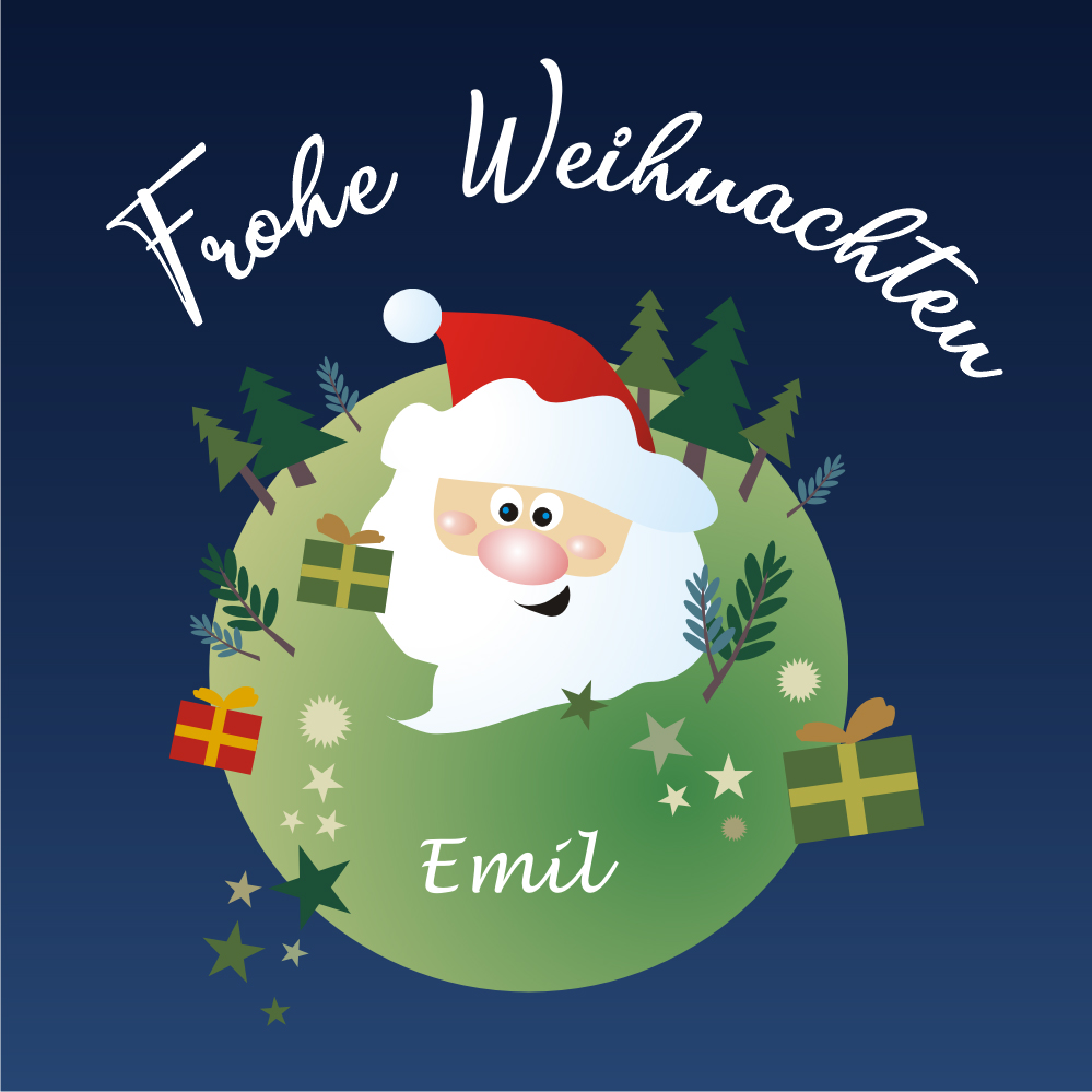 Weihnachts Etikett für Bierflaschen mit eigenem Namen 