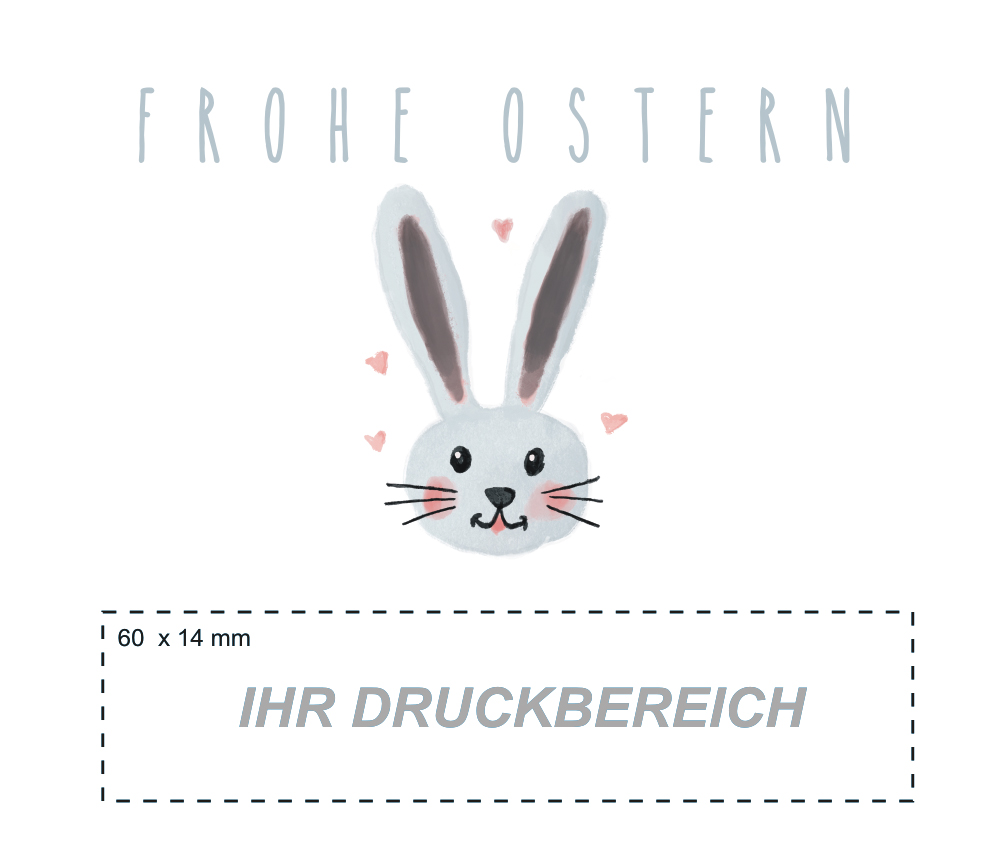 Sektflasche mit Goldflocken "Frohe Ostern" mit eigenem Design/Logo bedrucken 