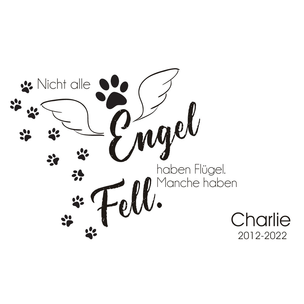 Grabtafel für Hund oder Katze - individuell graviert 