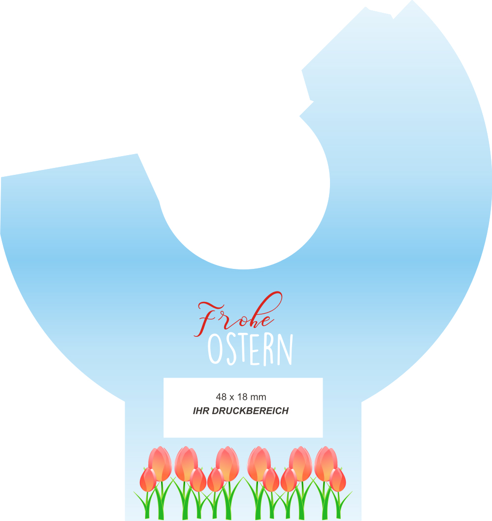 Oster Sektbombe mit Flaschenanhänger und eigenem Design/Logo 