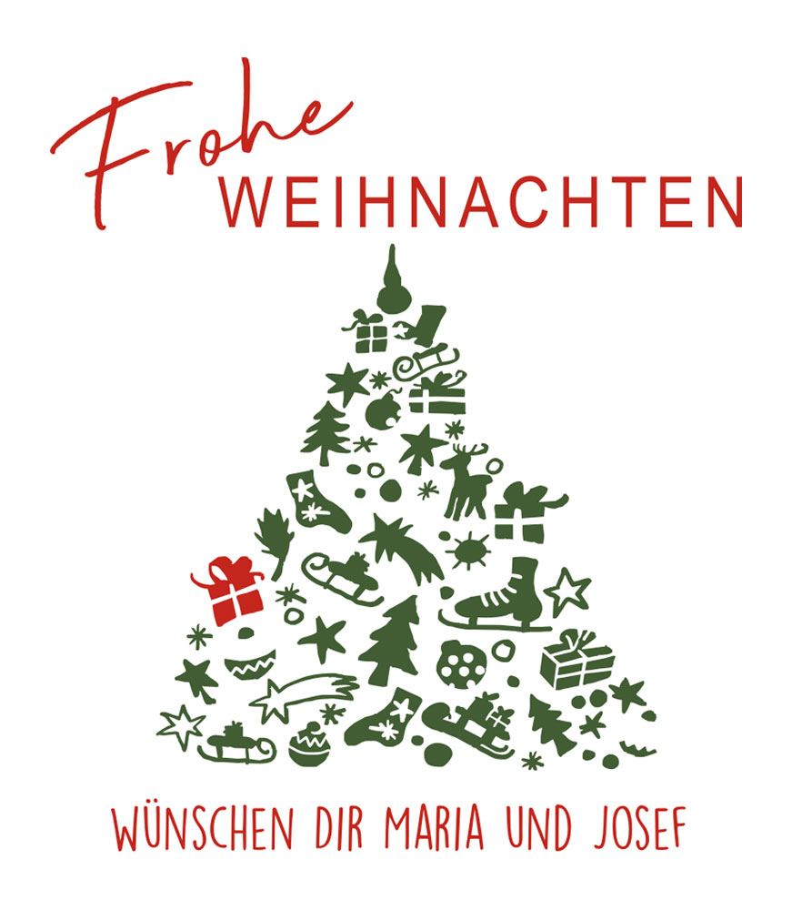 Personalisierter Wein nach Wahl als Weihnachtsgeschenk 