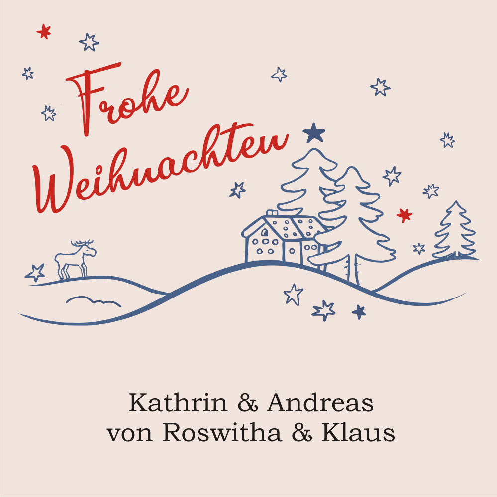 Individuell bedruckte Weihnachts-Lindt-Pralinen mit eigenem Text - 100 g 