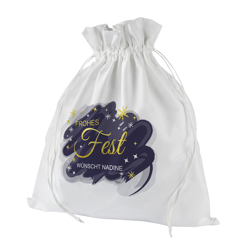 Geschenksäckchen zu Weihnachten mit Namen personalisiert 