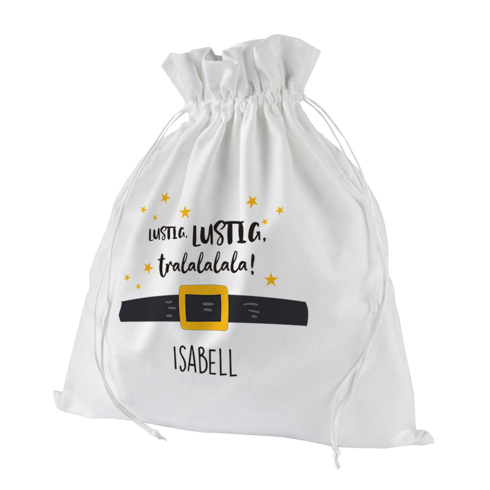 Weihnachts Geschenkbeutel mit eigenem Text bedruckt 