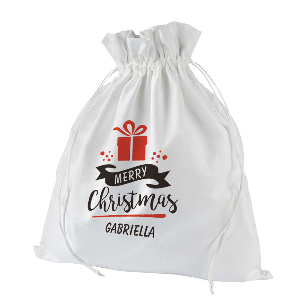 Geschenkbeutel / Geschenksäckchen für Weihnachtsgeschenke mit Namen 