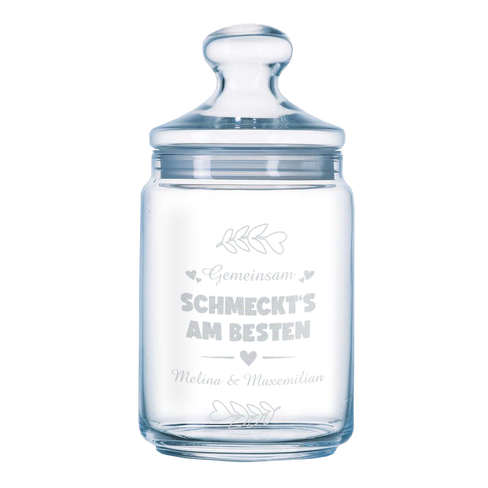 Keksglas Hochzeit mit Gravur 