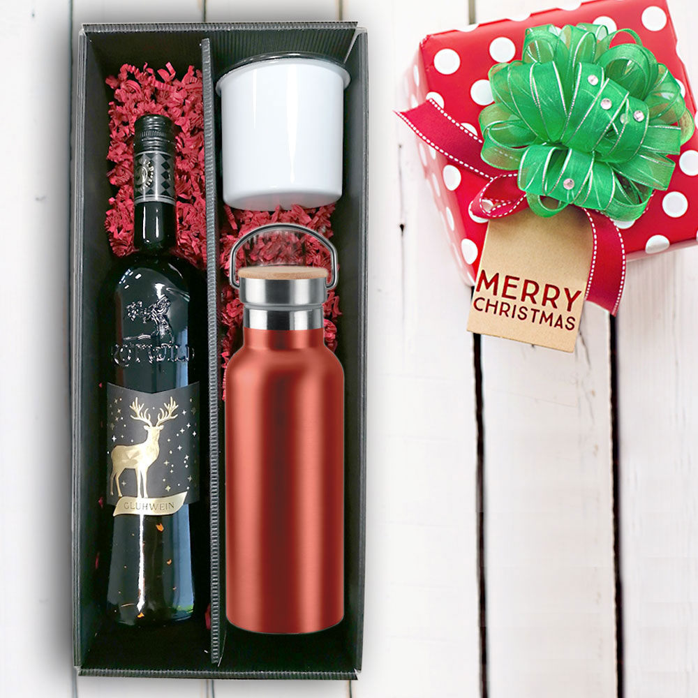 Glühwein-Geschenk-Set mit Ihrem Logo - Rotwein 